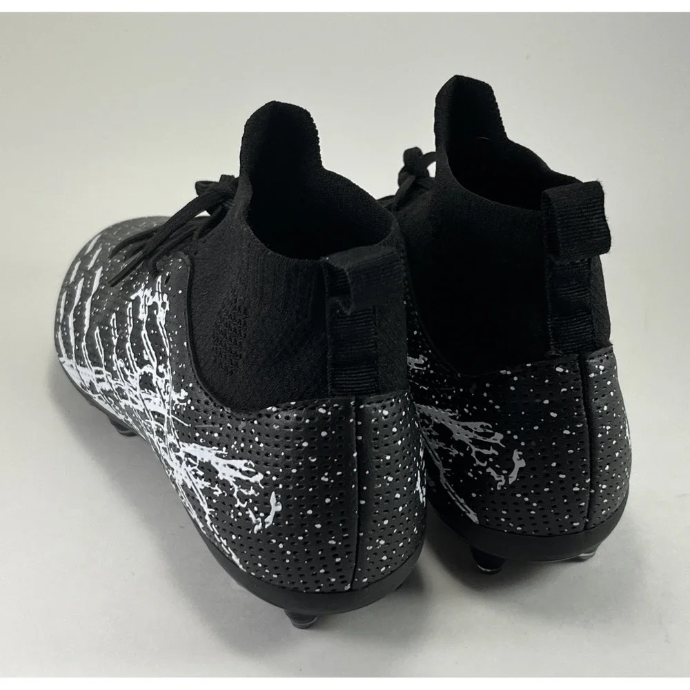 LSIDORYC Unisex Soccer Cleats Shoe Black Size 37 US Mens 5 Women 6.5 Lightweight